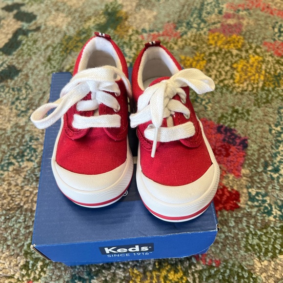 Keds Kids Red and White Sneakers - Picture 1 of 1